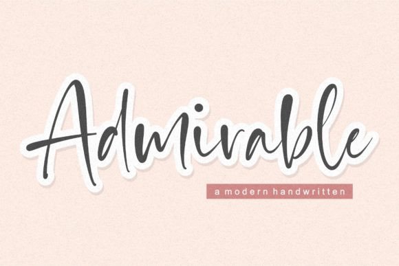 Admirable: A Font That Speaks Clearly